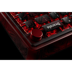 QwertyKey 65 Pro Dracula RGB Red Liniar Prelubrifiat V2 Switch Mecanica