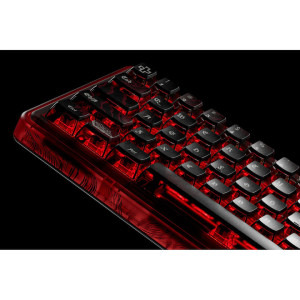 QwertyKey 65 Pro Dracula RGB Red Tactil Prelubrifiat V2 Switch Mecanica