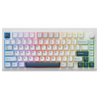 Tastatura Gaming QwertyKey 75 Pro V2 RGB White Liniar Prelubrifiat V2 Switch Mecanica