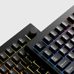 QwertyKey 75 Pro V2 RGB Black Liniar Prelubrifiat V2 Switch Mecanica