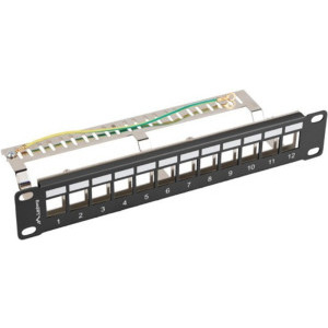 Lanberg Patch panel 10 inch 12 Porturi 1U FTP Blank, Negru PPKS-9212-B