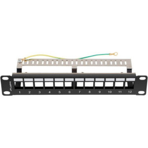 Lanberg Patch panel 10 inch 12 Porturi 1U FTP Blank, Negru PPKS-9212-B