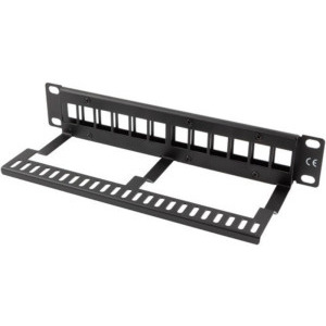 Lanberg Patch panel 10 inch 12 Porturi 1U Blank, Negru PPKS-9112-B