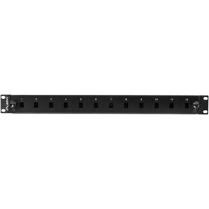 Lanberg Patch panel 19 inch 12 Porturi 1U Fiber SC Simplex/LC Duplex, Negru FOP1-12SS-LDB