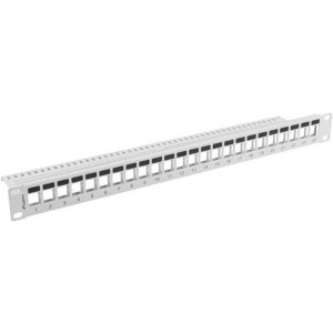 Lanberg Patch panel 19 inch 24 Porturi 1U Blank, Gri PPKS-1024-S