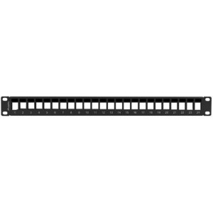 Lanberg Patch panel 19 inch 24 Porturi 1U Blank, Black PPKS-1024-B