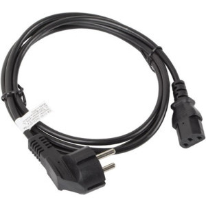 Lanberg Schuko Male - IEC 320 C13 Female, conector 90 grade, 1.8m, negru
