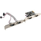Adaptor Lanberg PCE-DB9-004 1x PCI-E Male - 4x Serial Male, Low profile