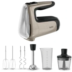Tefal Mixer de mana PowerMix Silence HT663AF0, 850W, Crem/Negru