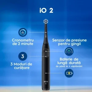 Oral-B Periuta de dinti electrica iO2 Negru + Trusa de calatorie