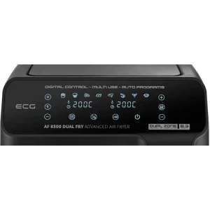 ECG Friteuza cu aer cald Dual Fry AF 8300, 2700W, 5.2 L / 3.1L, Negru