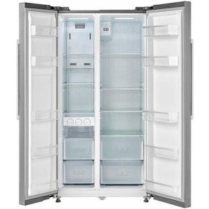Heinner HSBS-M548NFINVXE++, 548 L, Clasa E, Full No Frost, Inverter, Control electronic, 176 cm, Inox