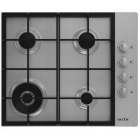 Plita incorporabila Arctic ARGW64125SX, Gaz, 4 arzatoare, Wok, Aprindere electrica, Inox