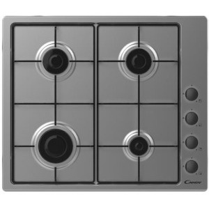 Plita incorporabila Candy CHW6LBX, Gaz, 4 arzatoare, Aprindere electrica, Sistem de siguranta, 60 cm, Inox
