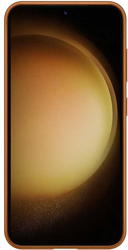 Samsung Capac protectie spate Leather Camel pentru Galaxy S23 Plus (S916)
