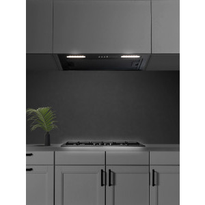 Turbionaire integrata TSL50B, Capacitate de absorbtie 610 m3/h, Iluminare LED, 3 viteze, Control electronic, 50 cm, Negru
