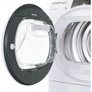 Candy ROE H10A2TE-S, Pompa de caldura, 10 kg, Clasa E, Easy Case, Senzor uscare, Antisifonare, Alb