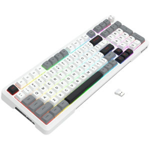 Redragon Bragi Pro Alb-Gri RGB Switch-uri Liniare Redragon Gri Mecanica