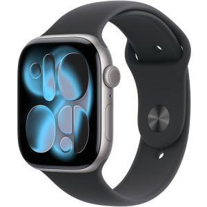 SmartWatch Apple Watch Series 11, Cellular, GPS, 42mm Aluminium Space Grey, Black Sport Band - M/L