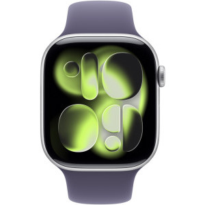 Apple Watch Series 11, Cellular, GPS, 42mm Aluminium Silver, Purple Fog Sport Band - S/M