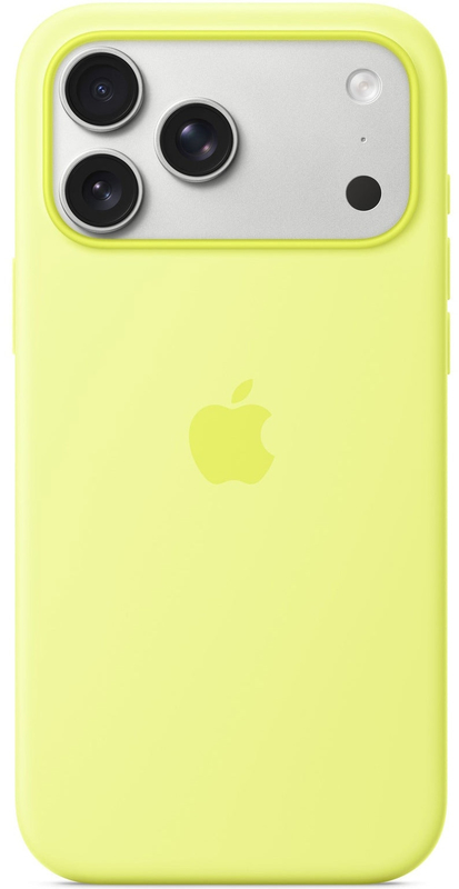 Apple Protectie pentru spate, material silicon pentru iPhone 17 Pro, culoare Neon Yellow