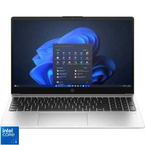 Laptop HP 15.6 250R G10, FHD, Procesor Intel® Core™ 5 120U (12M Cache, up to 5.00 GHz), 16GB DDR4, 512GB SSD, Intel Graphics, Win 11 Pro, Turbo Silver