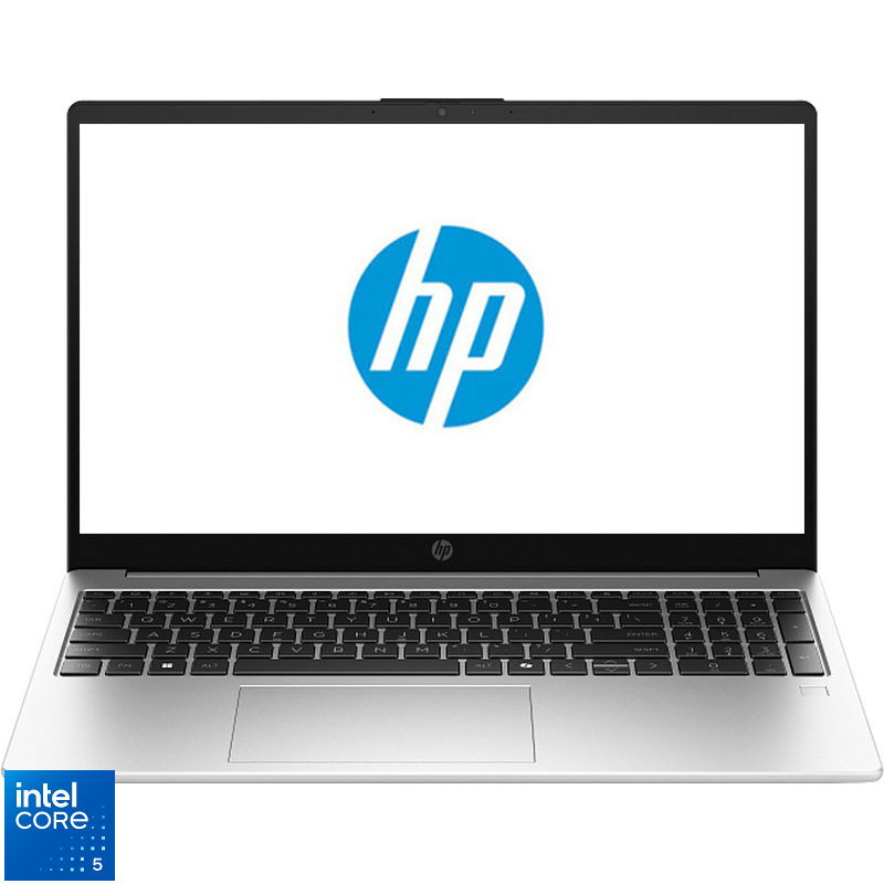Laptop HP 15.6" 250R G10, FHD, Procesor Intel® Core™ 5 120U (12M Cache, up to 5.00 GHz), 16GB DDR4, 512GB SSD, Intel Graphics, Free DOS, Turbo Silver