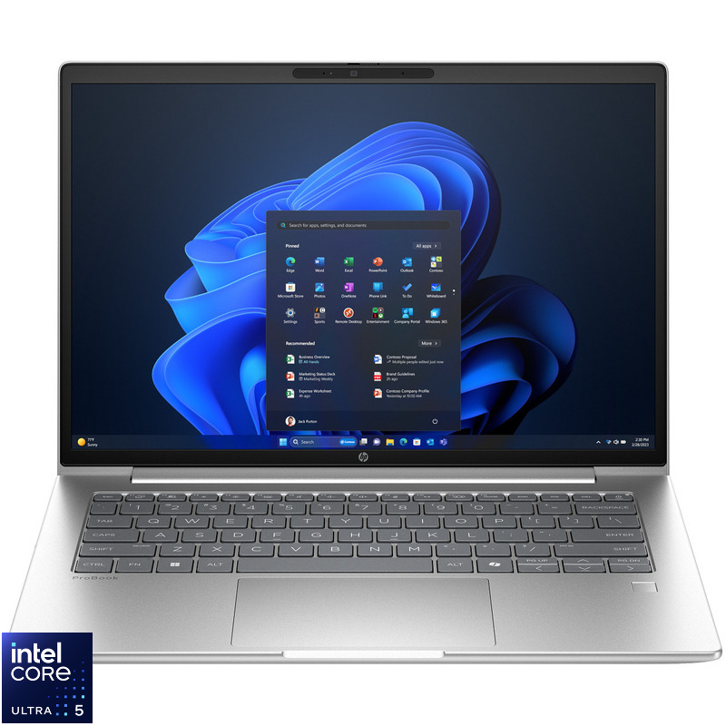 Laptop HP 14'' ProBook 4 G1i 14, WUXGA IPS, Procesor Intel® Core™ Ultra 5 225U (12M Cache, up to 4.80 GHz), 16GB DDR5, 512GB SSD, Intel Graphics, Win 11 Pro, Silver
