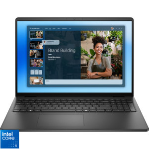 Laptop DELL 16 DC16250, FHD+, Procesor Intel® Core™ 5 120U (12M Cache, up to 5.00 GHz), 16GB DDR5, 1TB SSD, Intel Graphics, Linux, Carbon Black, 3Yr ProSupport