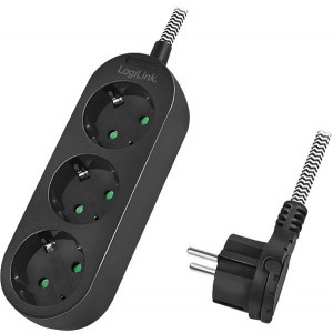 Priza/prelungitor Logilink LPS261, 1.5 m, Black