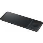 Incarcator wireless Samsung EP-P6300T, Wireless Charger Trio Pad, negru, pana la 25W