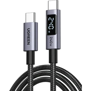 Ugreen L530, USB-C Male la USB-C Male, 240 W, Display, 1 m, Black