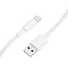 Cablu de date / adaptor Borofone BX117, USB Male la USB-C Male, 1 m, White