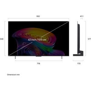 LG Smart TV OLED42C62LA Seria evo AI C6 105cm 4K UHD HDR