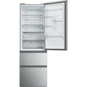 Haier HTW5618DNMG, 360 L, Clasa D, Total No Frost, Air Surround Fresher Tech, Humidity Zone, MyZone, hOn, Control electronic, 185 cm, Argintiu