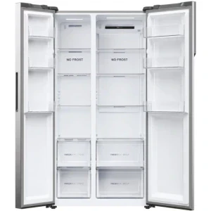 Haier HSR5918DNMP, 528 L, Clasa D, Total No Frost, Inverter, Multi Air Flow, Control electronic, 177 cm, Inox