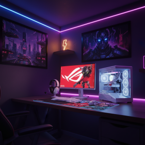 PC Gaming DRAGON Battle Pack Alb RTX 5070 (include PC Gaming, Monitor Gaming, Mouse, Tastatura, Casti, Mouse pad)