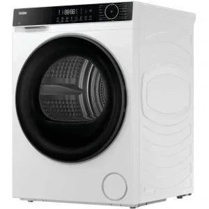 Haier HD80-D357U1-S, Pompa de caldura, 8 kg, Clasa D, Inverter, I-Refresh, hOn, Alb