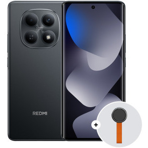 Xiaomi Redmi Note 15, 256GB, 8GB RAM, Dual SIM, 4G, Tri-Camera, Black + Woven Strap Ring Stand