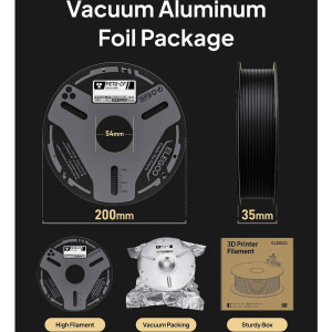 ELEGOO Filament PETG-CF, Black, 0.5 kg