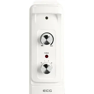 ECG Calorifer electric OR2090, 2000 W, 9 elementi, Cu ulei, 3 trepte, Termostat ajustabil, Alb