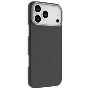 Lemontti Capac protectie spate Slim Aramid/Kevlar Magsafe 1500D Black pentru iPhone 17 Pro