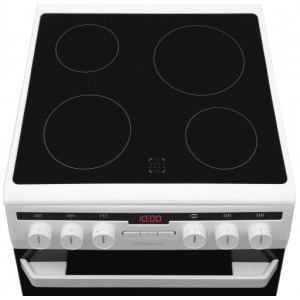 Hansa FCCW58200, Electric, 4 zone de gatit, Autocuratare hidrolitica, Grill, Clasa A, 50 cm, Alb