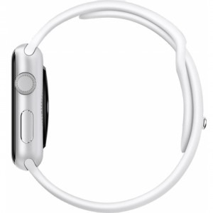 Apple Watch 1, Aluminium 42 mm, curea silicon, white