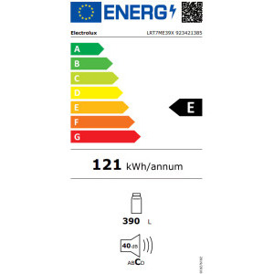 Electrolux LRT7ME39X, 390 L, Clasa E, MultiFlow, Control electronic, Iluminare LED, 186 cm, Inox
