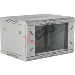 Xcab Xcab-9U45S.7035 9U, Wall mount, 600 x 450, Glass door, Gri