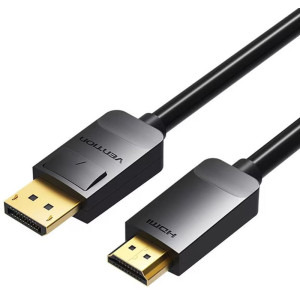 Vention DisplayPort Male - HDMI Male, 3 m, negru