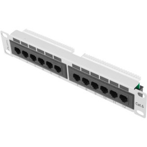 Accesoriu retea Lanberg Patch panel 10 inch 12 Port CAT6 UTP unshielded