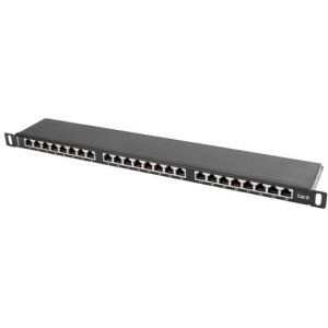 Lanberg Patch panel 19 inch 24 Port CAT6 FTP shielded Black