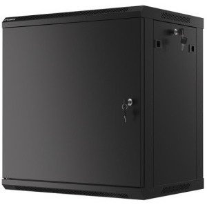 Lanberg WF01-6412-00B 12U, Wall mount, 450 mm, Metal door, Negru